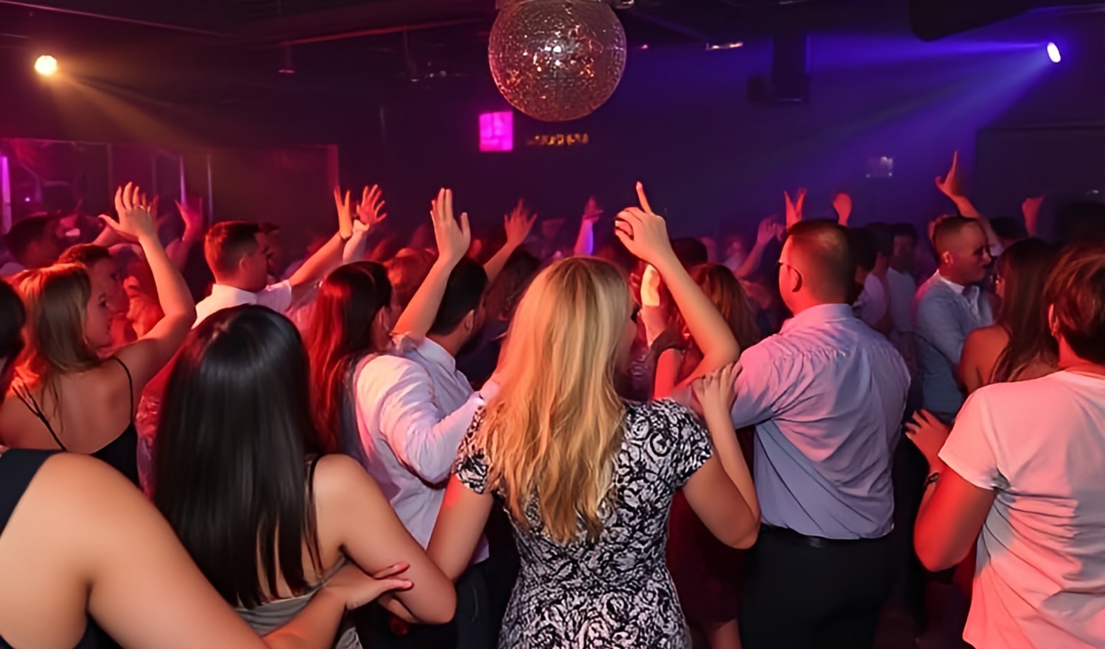Girl dancing at a school disco